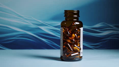 brown bottle of capsules