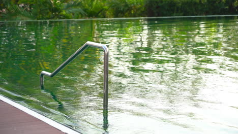 beautiful outdoor swimming pool with staire