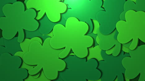 animation saint patricks day with motion green shamrocks 3