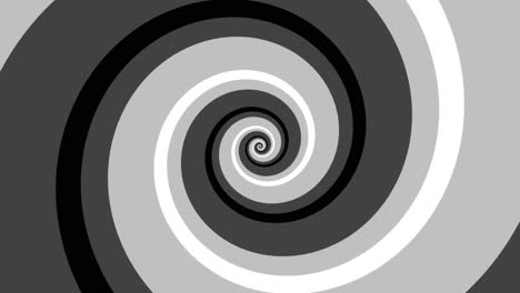 Loopable black white and grey hypnotic spiral optical illusion slow motion background animation