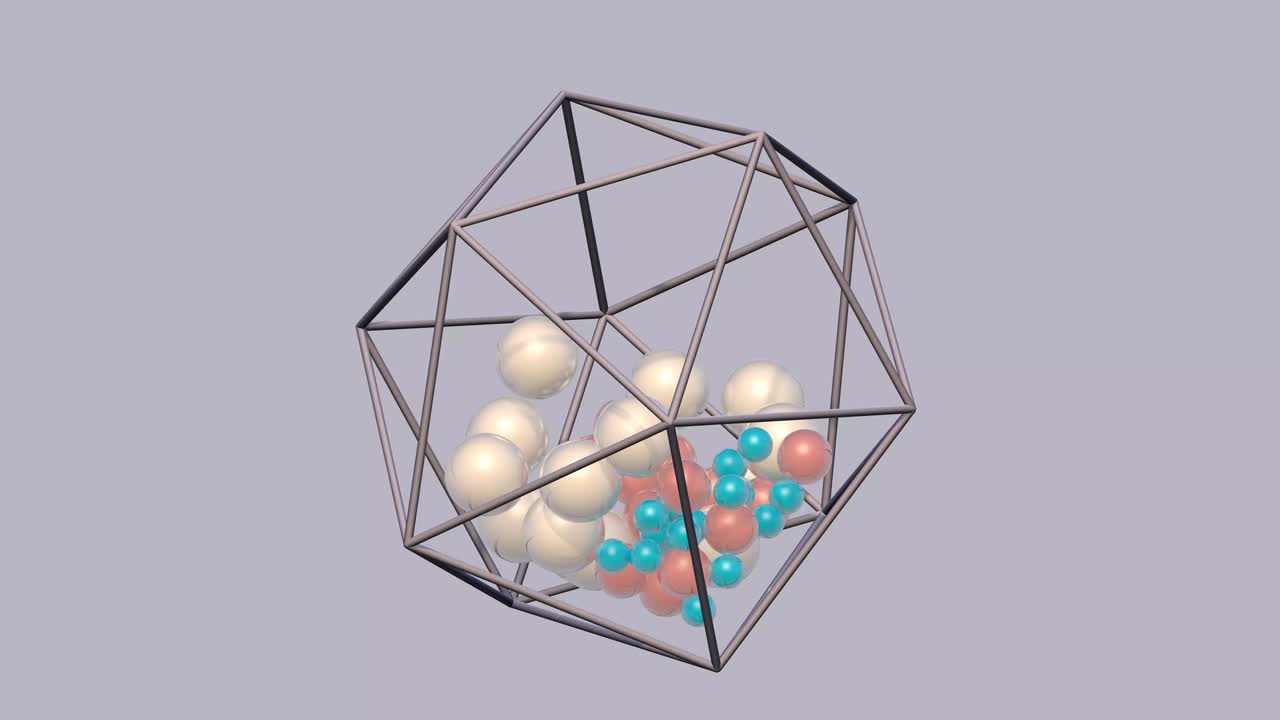 hermosa animación de figuras abstractas. animación 3d. fondo abstracto para el diseño.