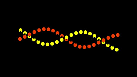 animazione di un filamento di dna su sfondo nero