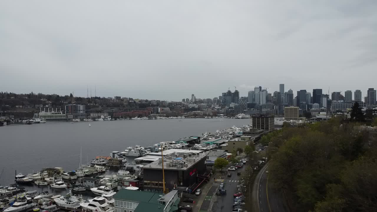 시애틀 레이크 유니언의 항공사진