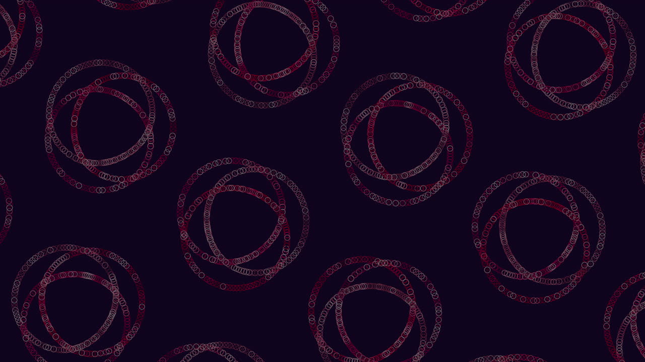 Dynamic black and red circle pattern with swirling lines