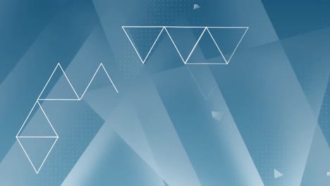 triángulos que se forman sobre un fondo azul