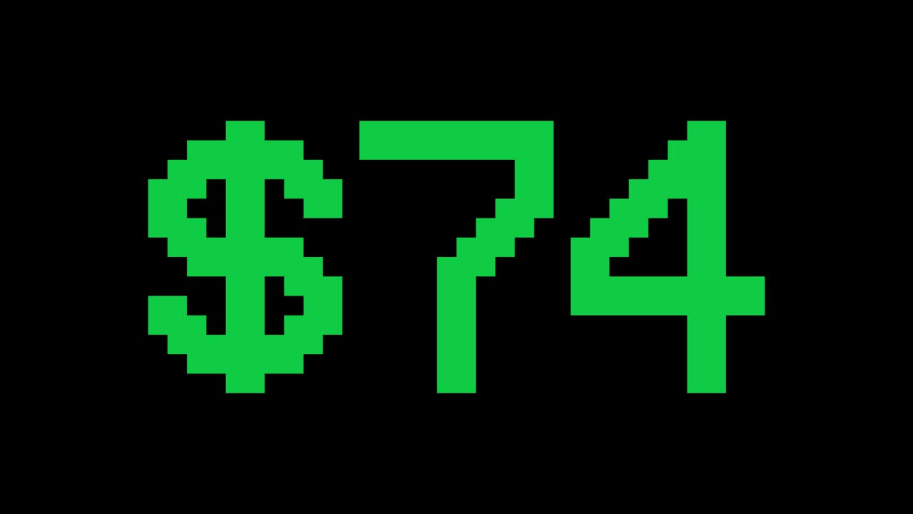 aumento de 0 a 100 dólares - número de contador digital 0-100 - carga de la barra de progreso con porcentaje - 0-100 $ - cuenta ascendente de 100 a 0