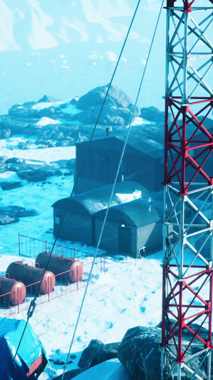 estación de investigación en la antártida