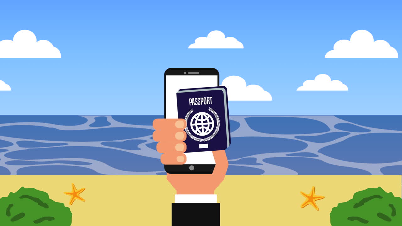 summer time vacations with ecommerce in smartphone