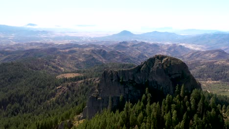 aerial view of pilot rock in southern oregon