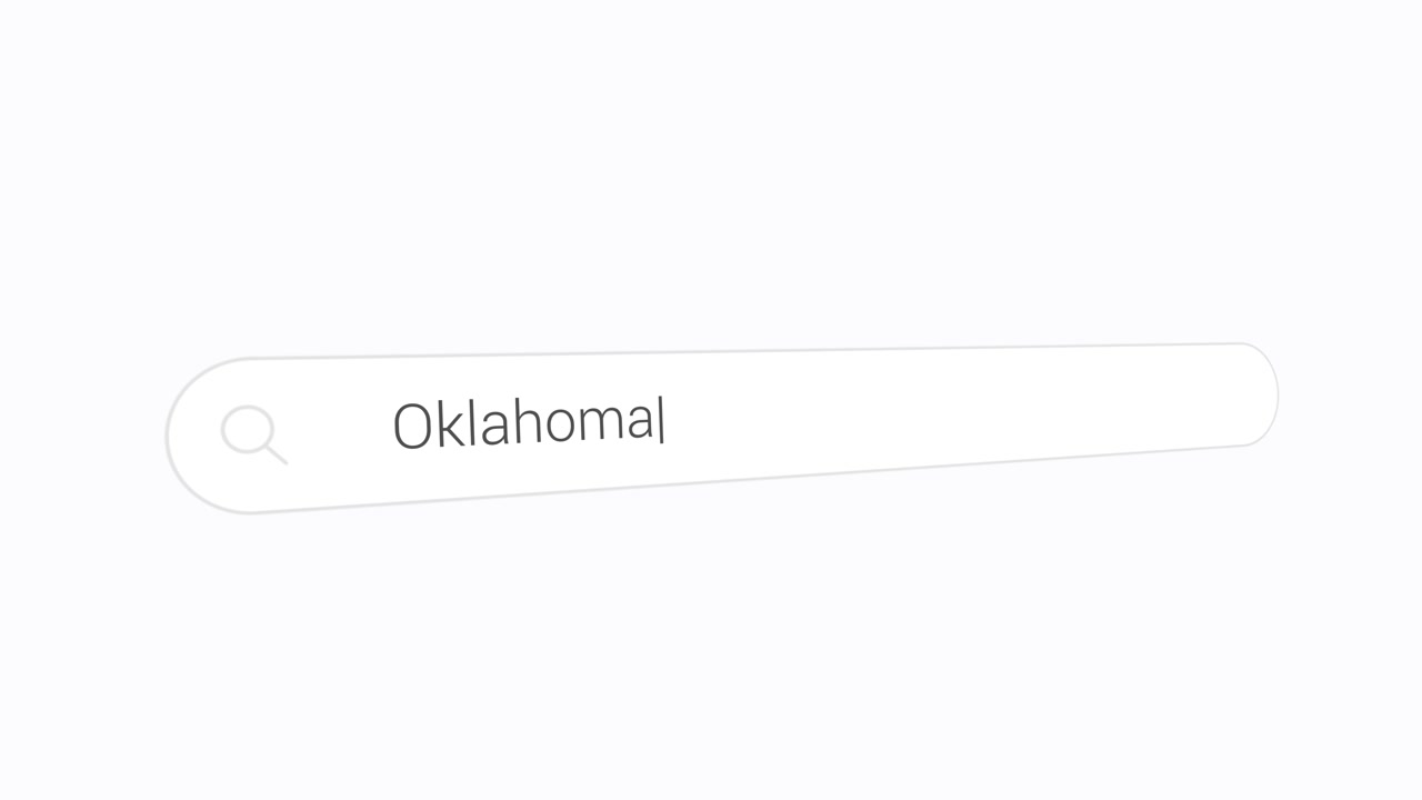 Typing Oklahoma On The Website Search Engine.