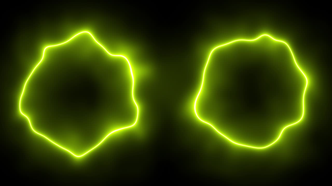 Neon circle distortion glowing animation motion graphics