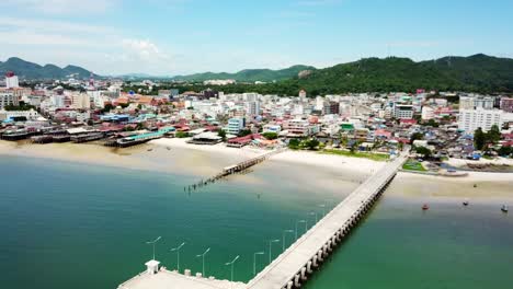 bird eye view of beautiful sea beach in thailand