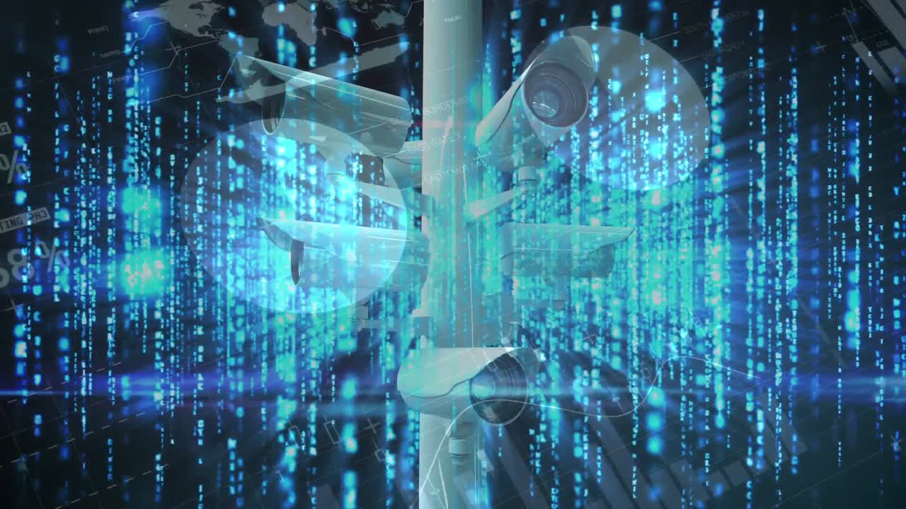 감시 카메라와 밝은 불빛