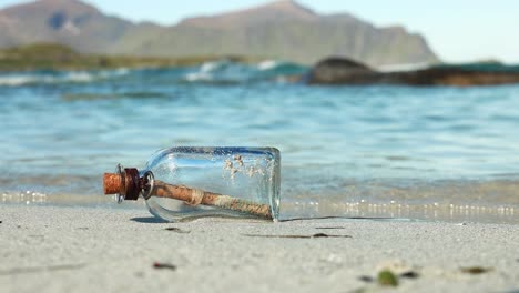 Message in the bottle from ocean. Message concepts.