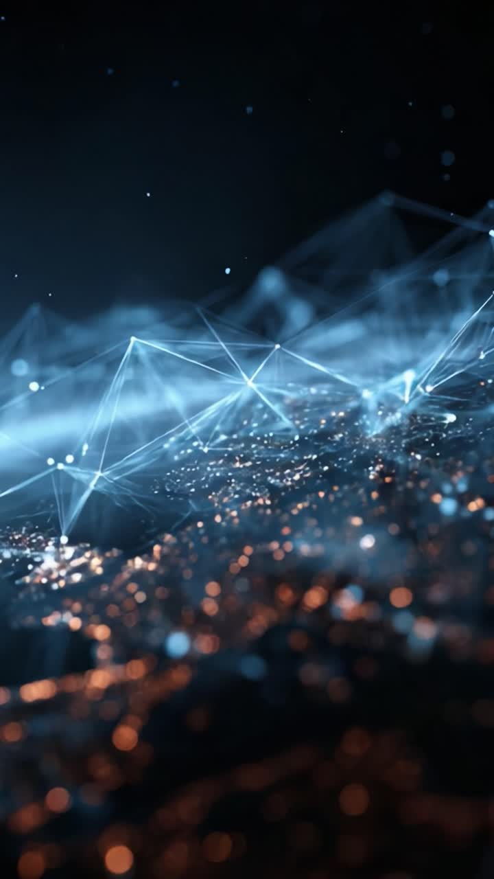 A Stunning Visualization of Abstract Data Waves: Merging Light and Technology in a Mesmerizing Display of Digital Connectivity