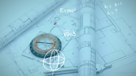 ecuaciones matemáticas en comparación con los documentos de planos