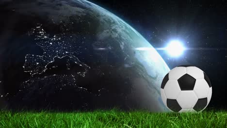 Animation-of-globe-and-football-over-stadium