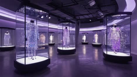 Fashion exhibit in a museum