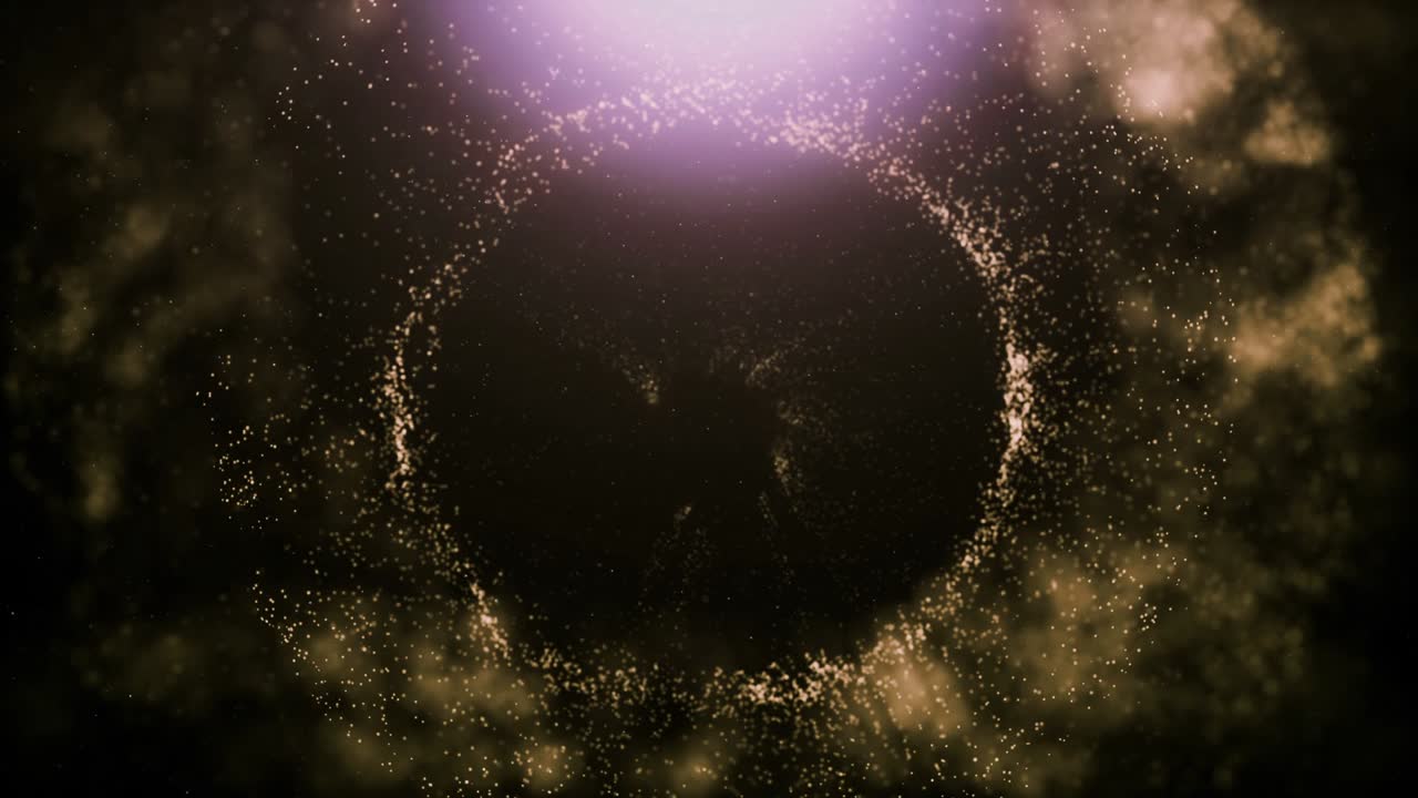 Glittering particles sparkle and drift along on a soft current