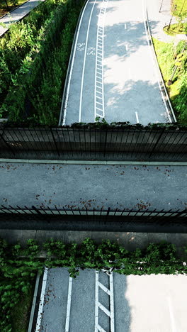 bike path with metal fence