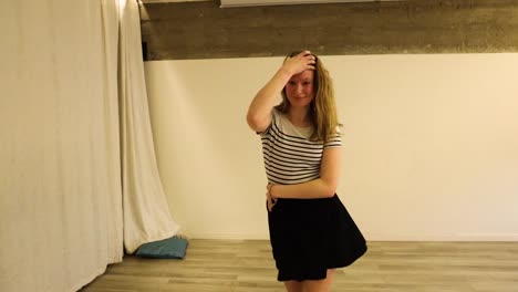 talented teenage female dancer dancing