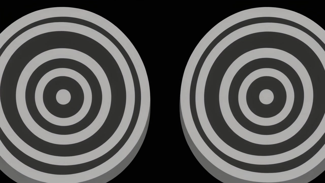 Animated Concentric Circles Expanding and Contracting on Black Background
