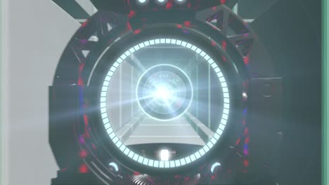 futuristic tunnels loop – bluish metal