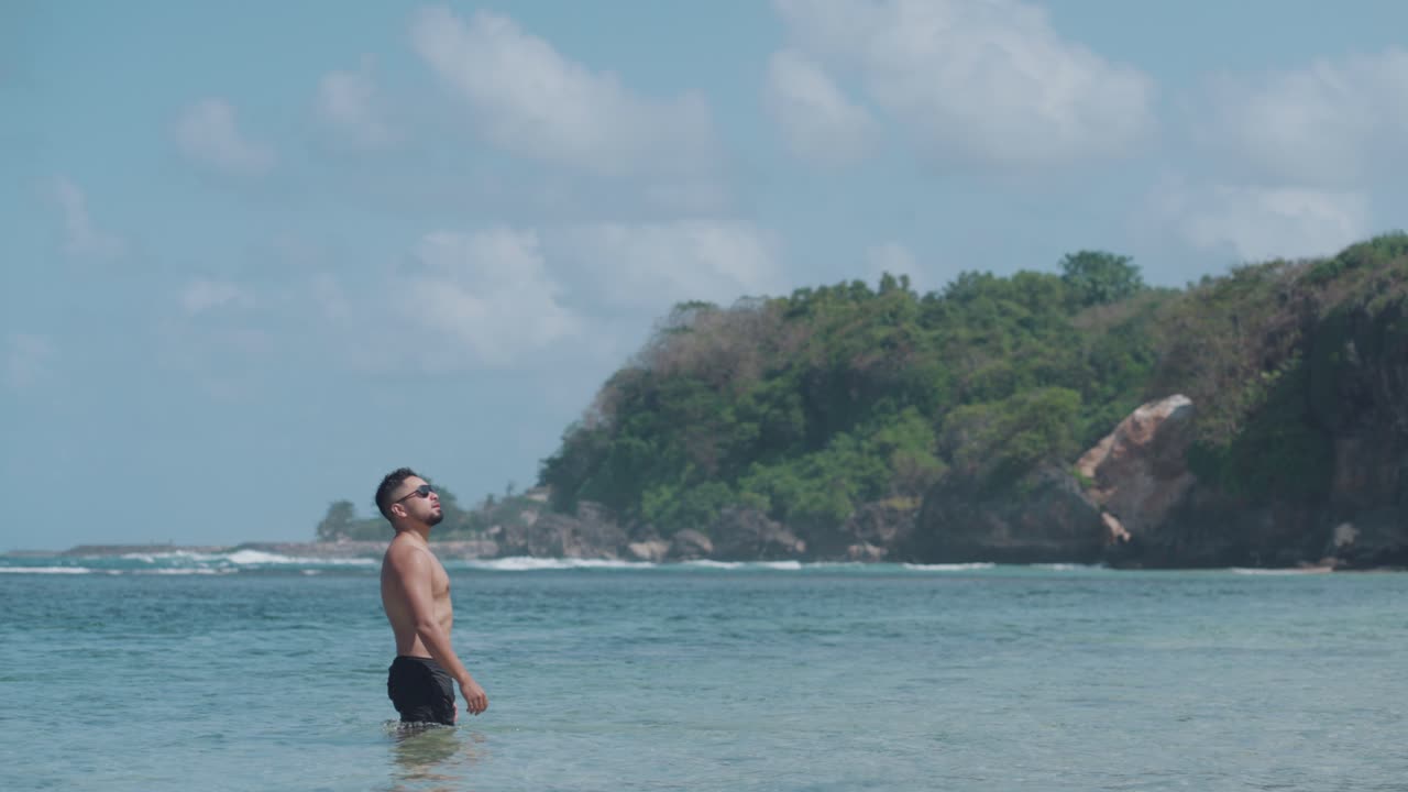 Man enjoying the beach