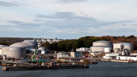 chemical, oil terminal in goteborg port