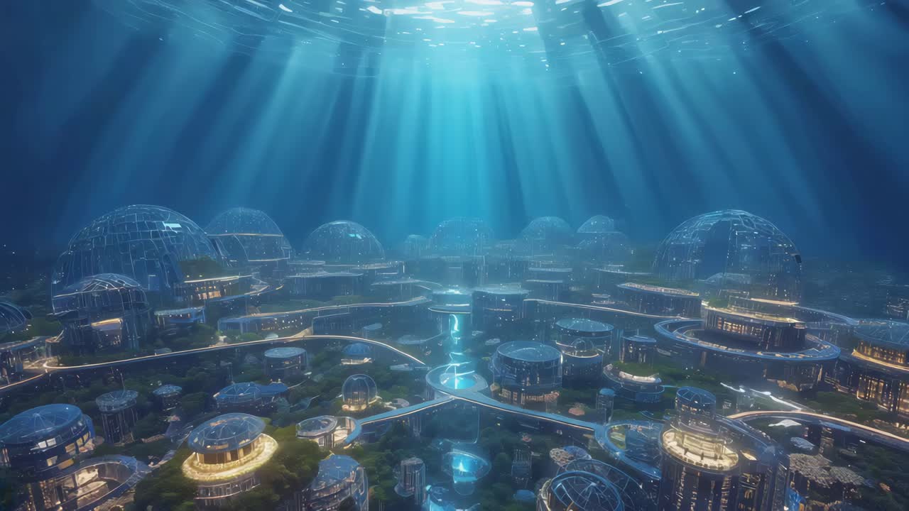 Futuristic Underwater City Concept