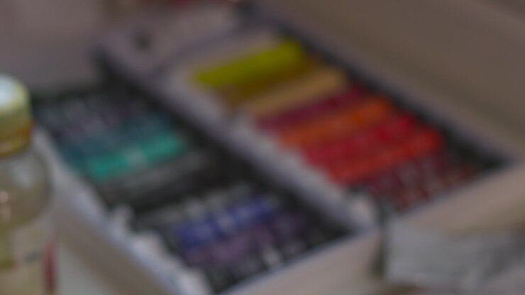 Hand Choosing Colorful Paint Set With Organized Pans And Bright Rows Close View Of Selection Action, Palette . Media