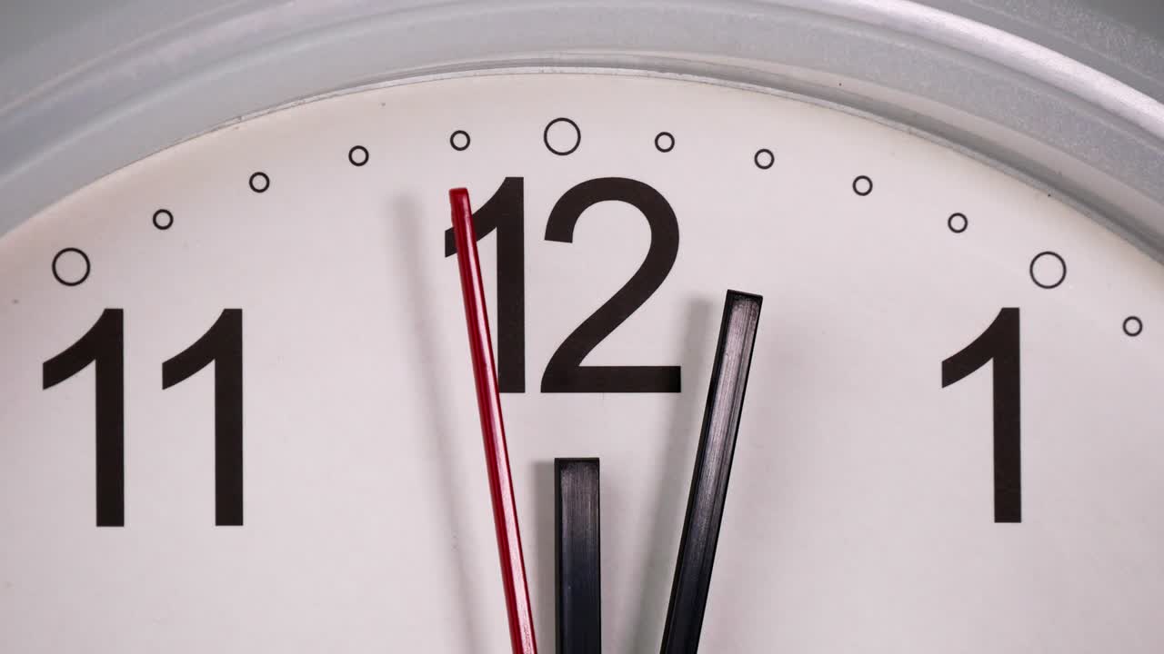 Close up clock face.