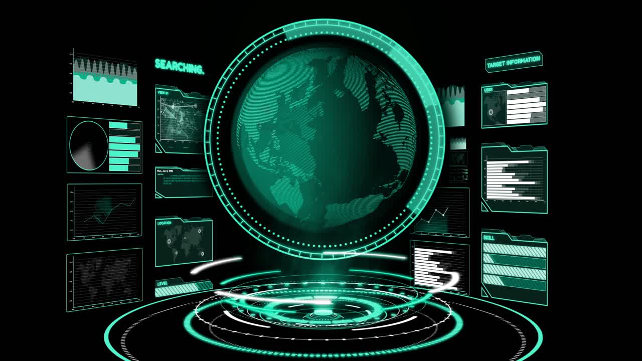 정보 차트에서 빅 데이터 분석을 위한 미래적 사용자 인터페이스 대시보드