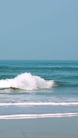 beautiful beach scene with waves