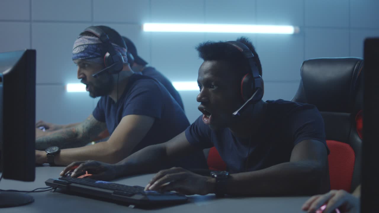 Gaming team winning at tournament