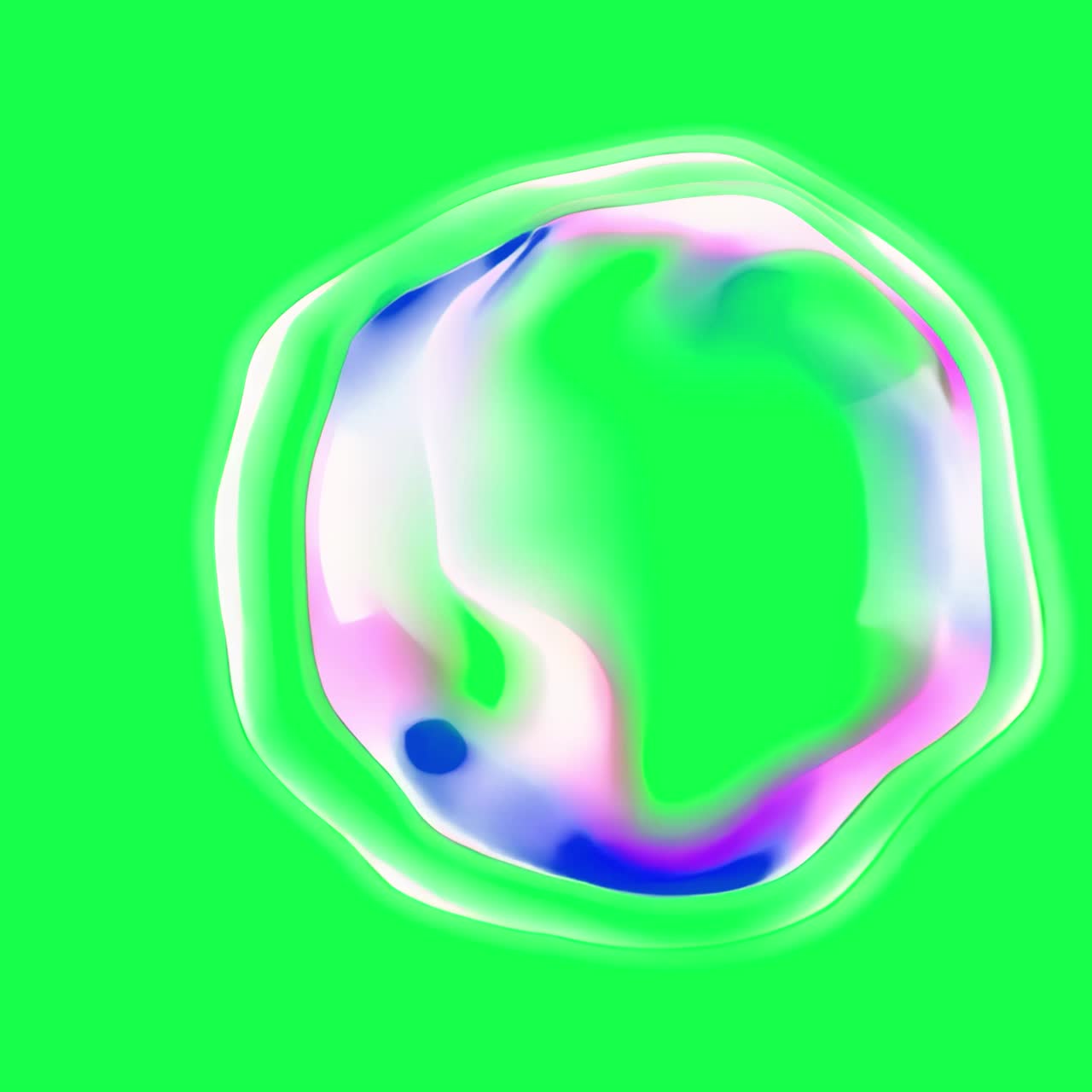 Animazione di design fluido, astratto e colorato, video 4K trasparente, green screen