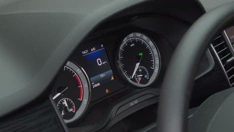modern car instrument panel dashboard