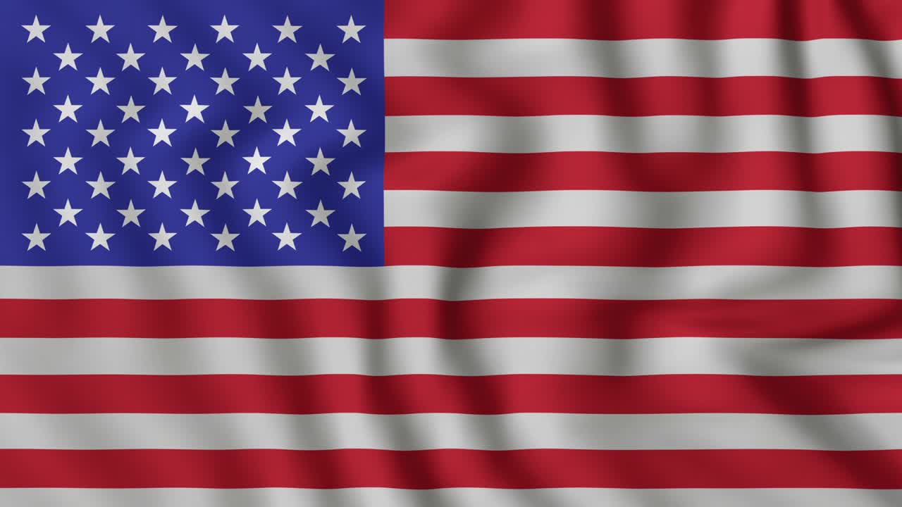 una bandera estadounidense ligeramente agitada (4k - bucle sin costuras)