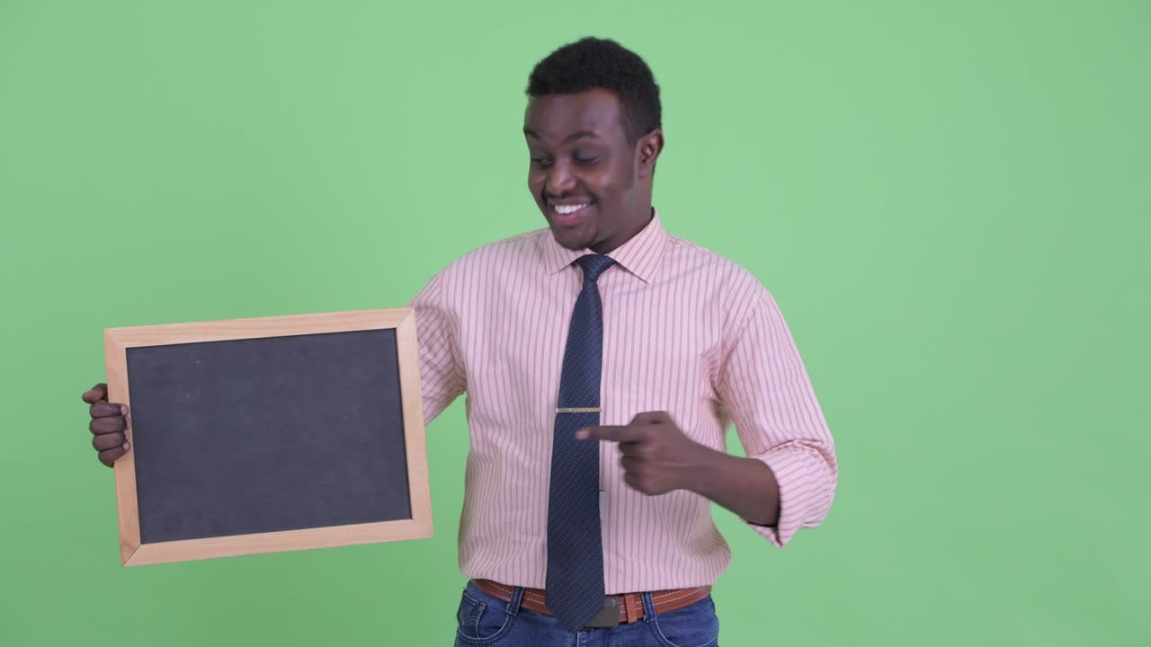 Young African businessman with Afro hair