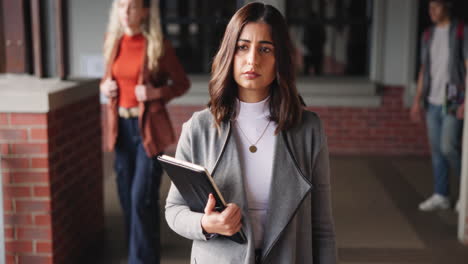 students in a hallway