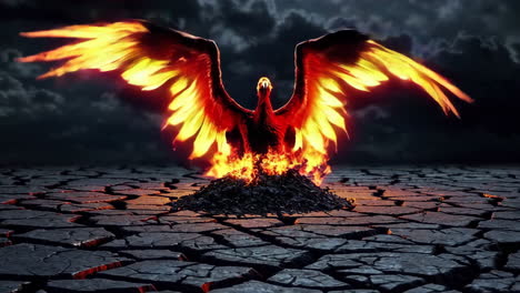 phoenix rising from ashes