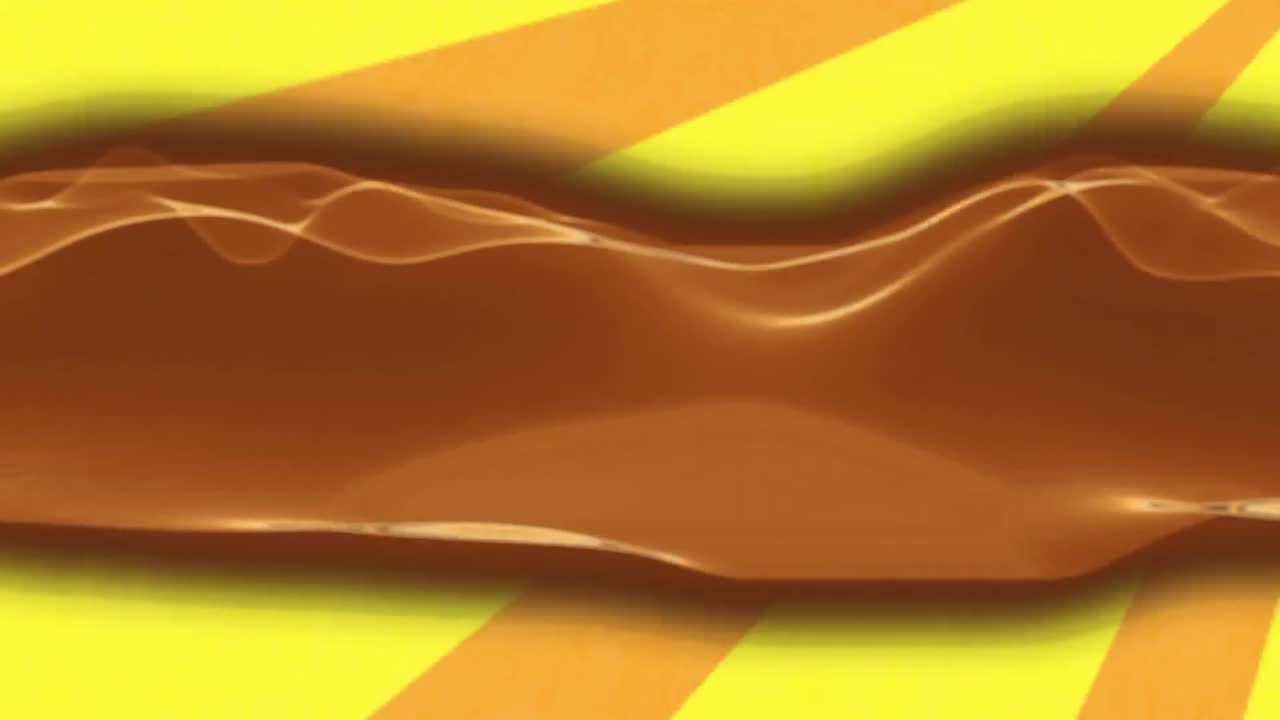 베이지색 배경에 태양 광선 위에서 움직이는 파동 패턴의 애니메이션