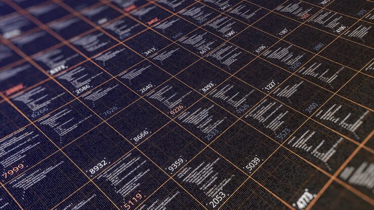 Abstract Digital Code Grid