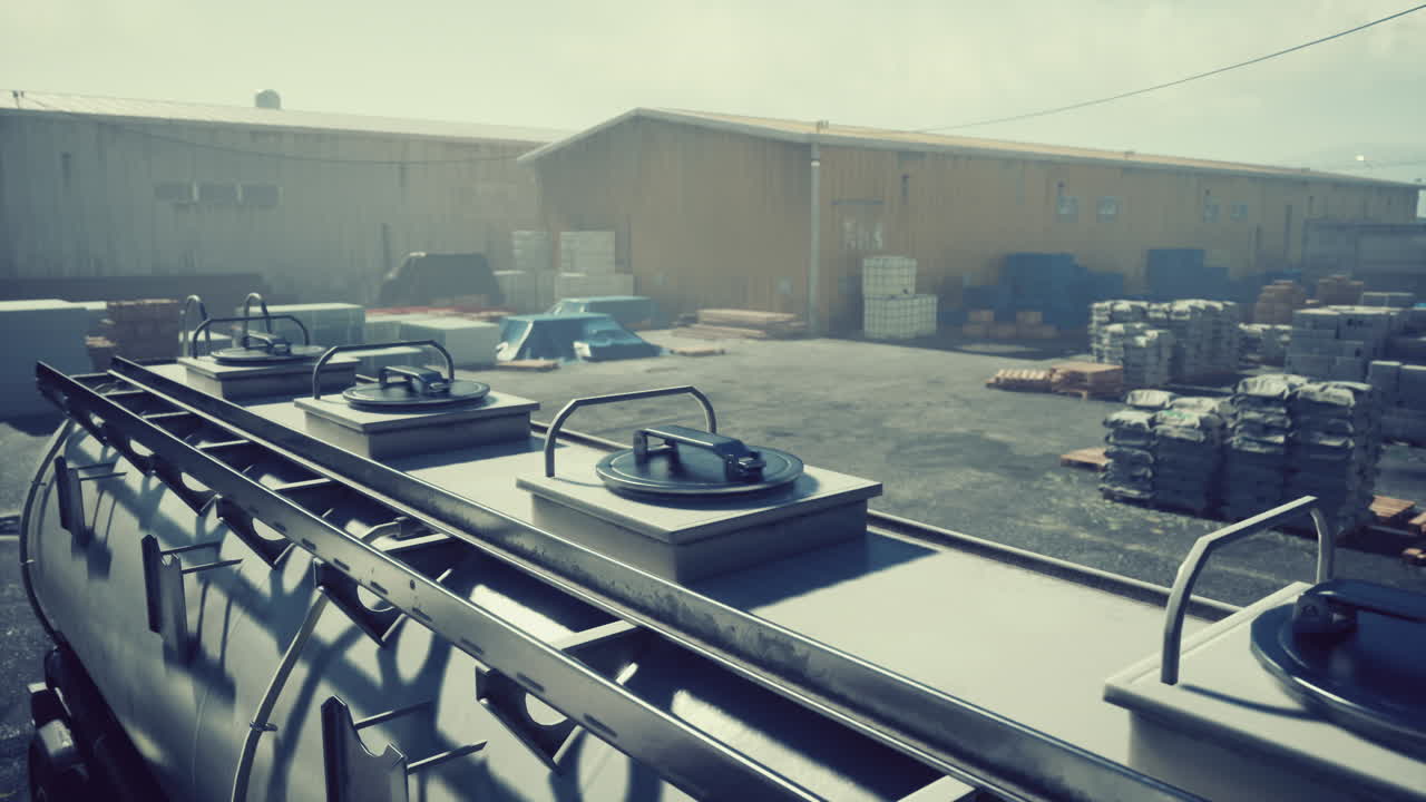 선박 창고 에 있는 커 트럭