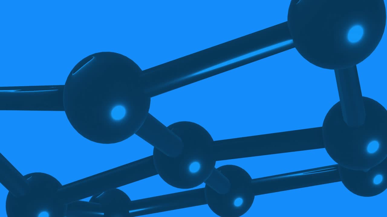 animación de la red de conexiones sobre fondo azul