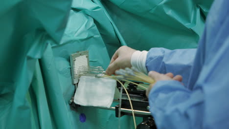 surgical procedure with medical equipment