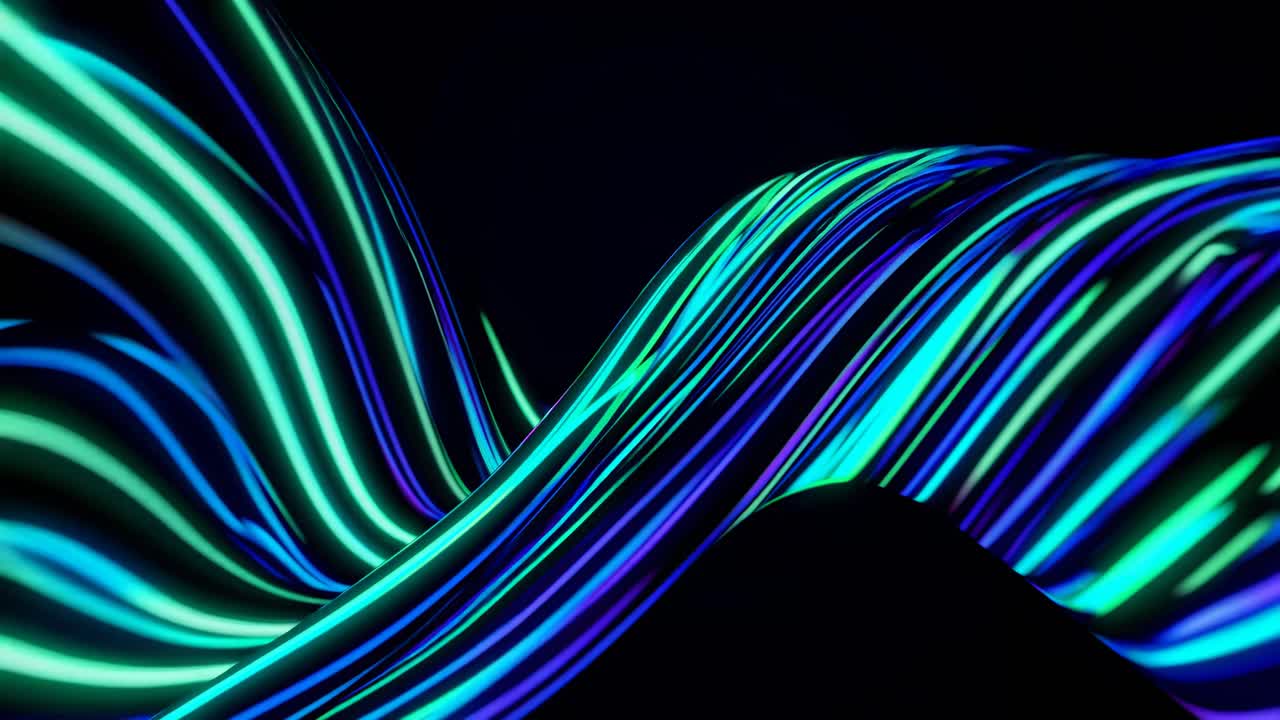 추상적인 네온 광파