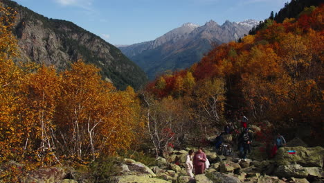 autumn mountain hiking trail