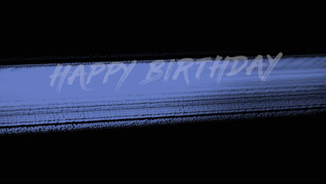 blue happy birthday banner on black background - simple and versatile design for any occasion