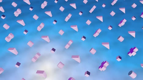 3D-pink-forms-in-blue-background